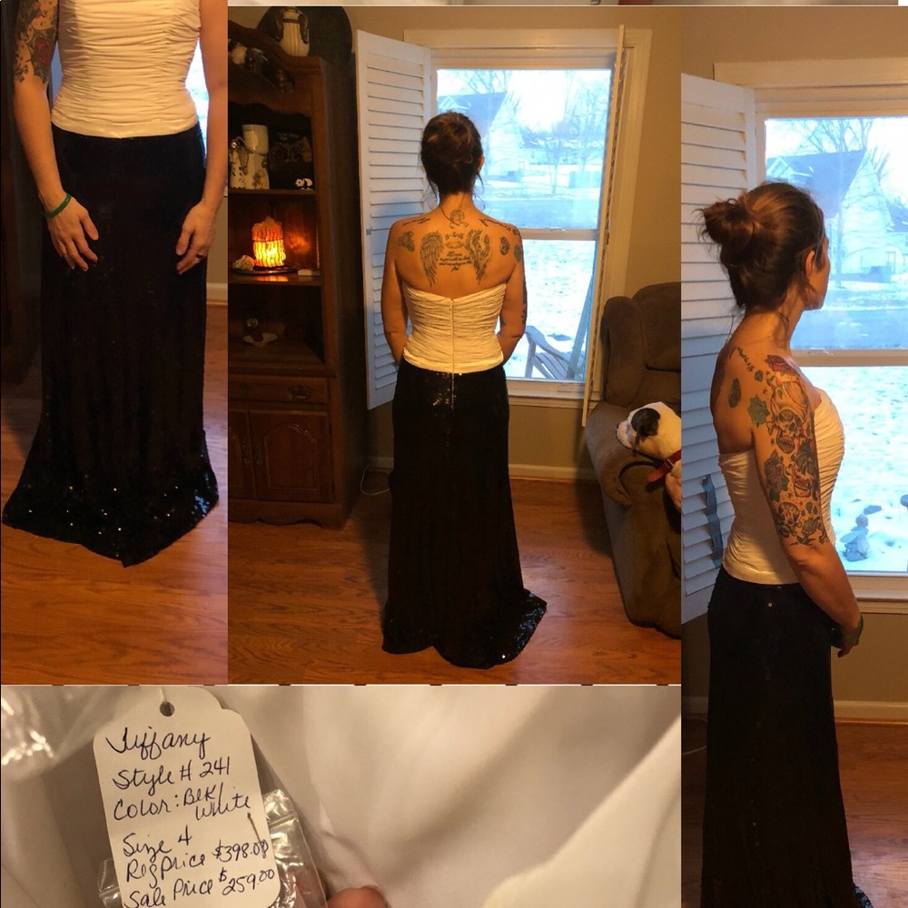 Tiffany’s Formal Black and White gown